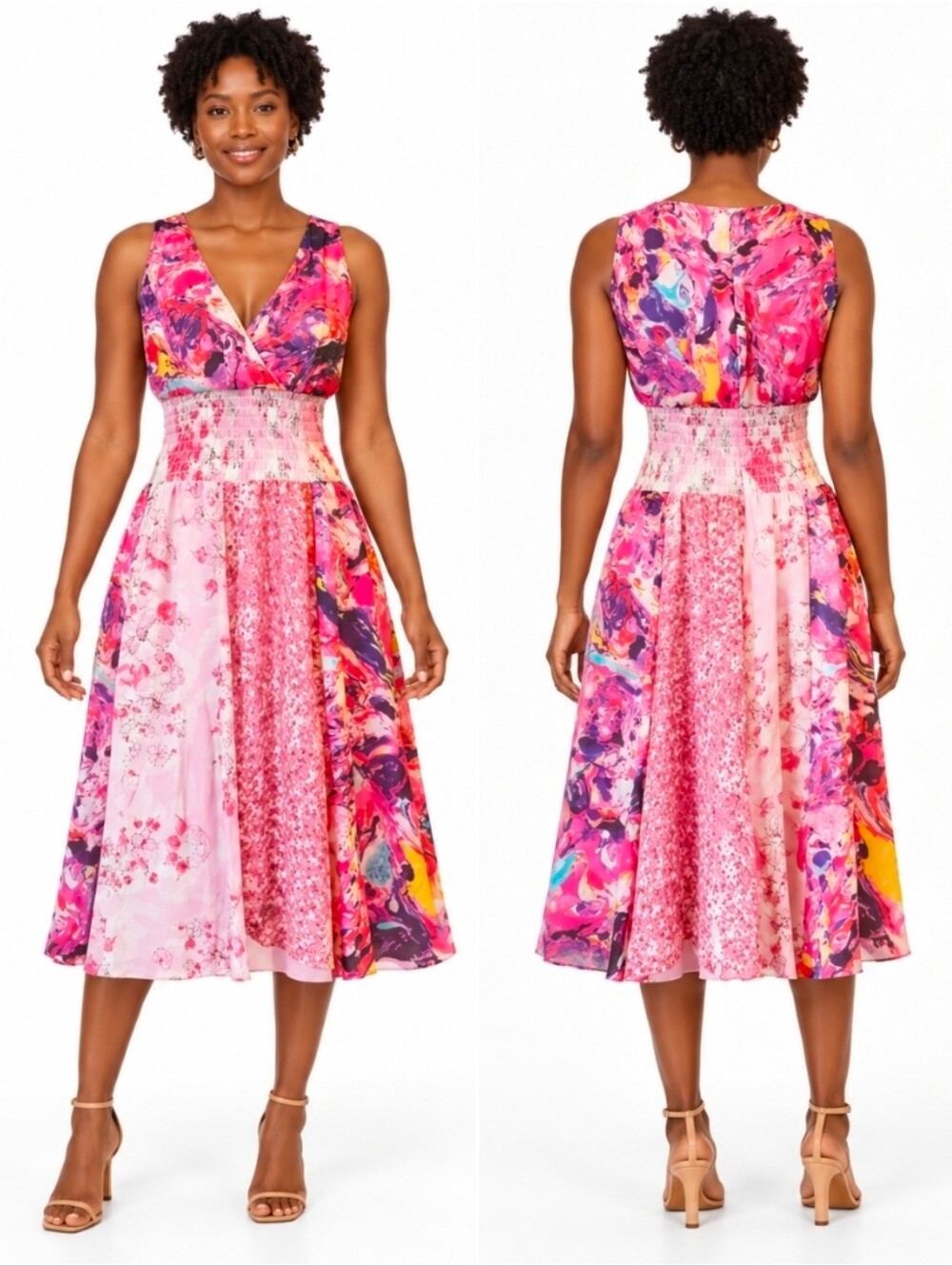 Chetta B Water Color Dress Size 4